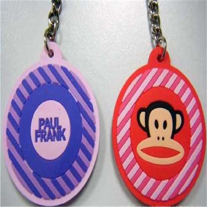 custom colorful printing silicon keychain wholesale